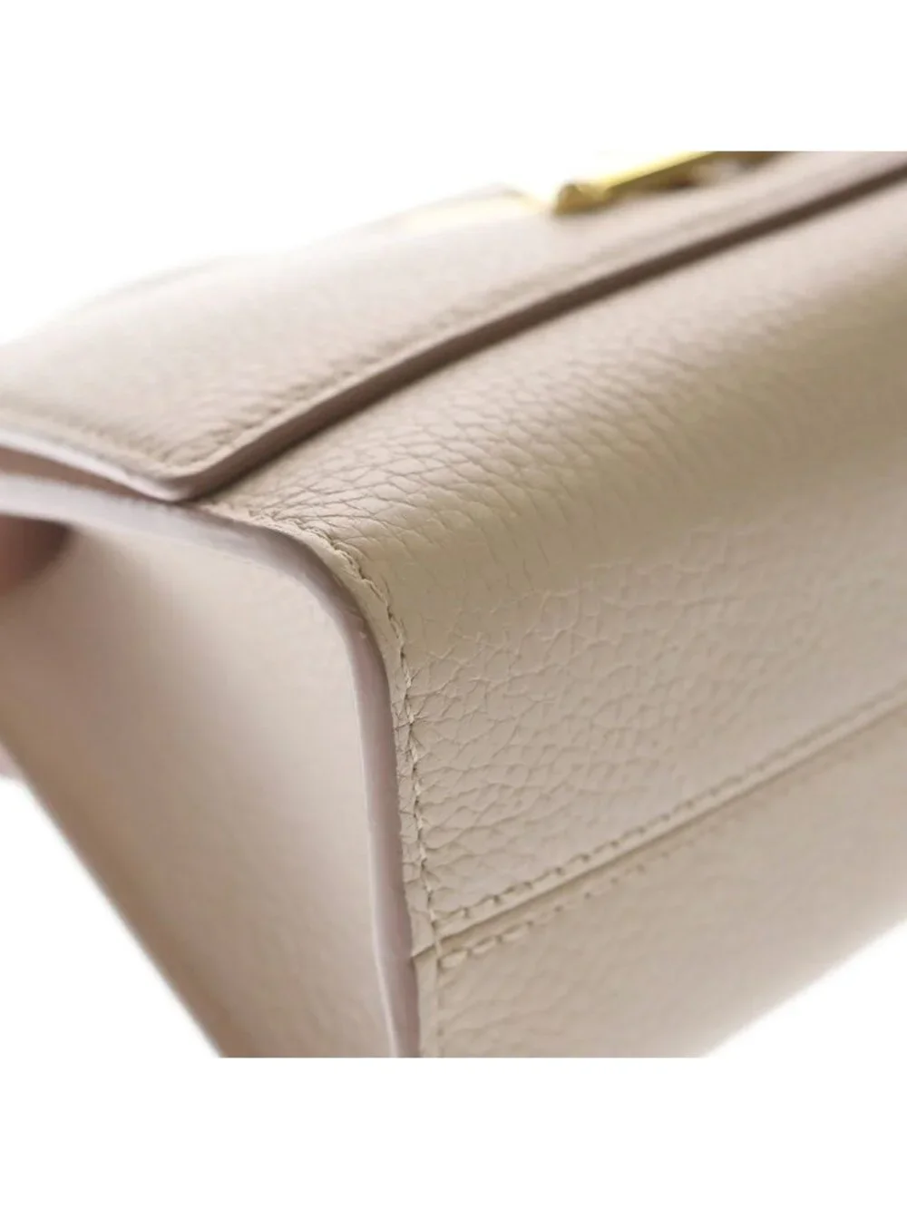Louis Vuitton Twist BB One Handle Shoulder Bag Pink Beige Leather Gold